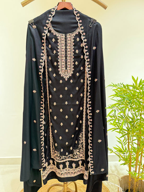 Pure Pashminas Embroidered Suit